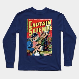 Captain Science Rocket Comic Cover Long Sleeve T-Shirt